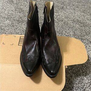 Durango Burgundy & Black Cowboy Boots